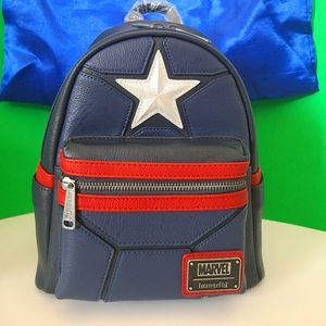 Marvel Captain America Loungefly Mini Backpack Cosplay Suit